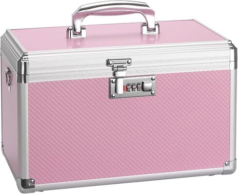 Medicine Storage Box with Code, Empty First Aid Box with Size 10 * 6 * 6.7", Safe Medication Storage Organizer for Home, Outdoor, Dorm- Silver in Saudi Arabia