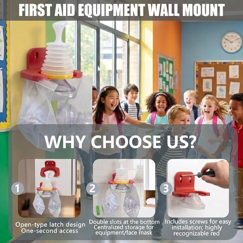 Wall Mount for LifeVac Choking Rescue Device, with Quick-Release Design Easy Installation for Home, School & Office in Kuwait