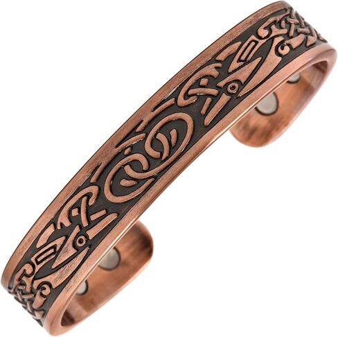 Pure Copper Magnetic Heavyweight Cuff Bracelet for Men, with 8 Magnets 3500 Gauss in Saudi Arabia