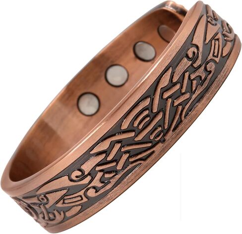 Pure Copper Magnetic Heavyweight Cuff Bracelet for Men, with 8 Magnets 3500 Gauss in Saudi Arabia