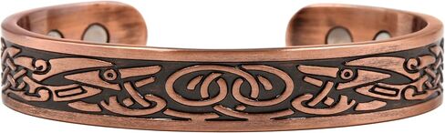 Pure Copper Magnetic Heavyweight Cuff Bracelet for Men, with 8 Magnets 3500 Gauss in Saudi Arabia