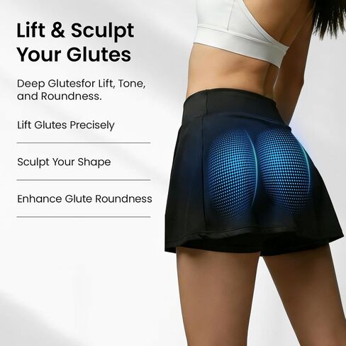 2-in-1 Toning Shorts – Hip & Pelvic Shapewear Skort for Daily Wear in Saudi Arabia