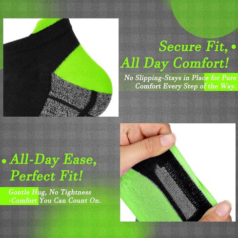 Fourluoo 60 Pairs Ankle Socks for Women Bulk Athletic Cotton Cushioned Running No Show Low Cut Socks for Women Men Sizes 9-13 in Kuwait