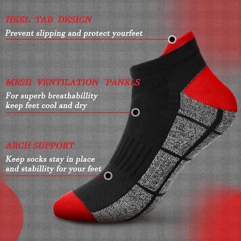 Fourluoo 60 Pairs Ankle Socks for Women Bulk Athletic Cotton Cushioned Running No Show Low Cut Socks for Women Men Sizes 9-13 in Kuwait