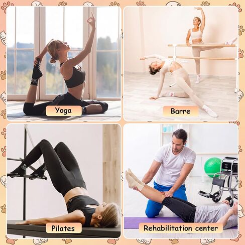 3 Pairs Cute Pilates Socks Women Non Slip Socks with Grips for Yoga Barre Hospital Barefoot Birthday Wedding Gifts in Kuwait