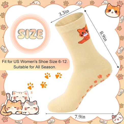3 Pairs Cute Pilates Socks Women Non Slip Socks with Grips for Yoga Barre Hospital Barefoot Birthday Wedding Gifts in Kuwait