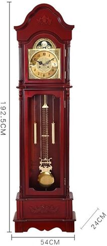 Grandfather Clocks Wooden Retro Floor Clock Modern Living Room Standing Villa Galloping Horse Decoration Hall Mute in Saudi Arabia