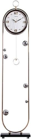Grandfather Clocks Modern Floor Clock, Gold Plated Standing Clocks Home Decor with Storage Basket, Wine Rack Grandfather Vertical in Saudi Arabia