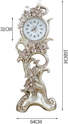 Grandfather Clocks Floor Clock American-Style Living Room Mute Creative Orchid Big Villa Decoration Hall Standing in Saudi Arabia