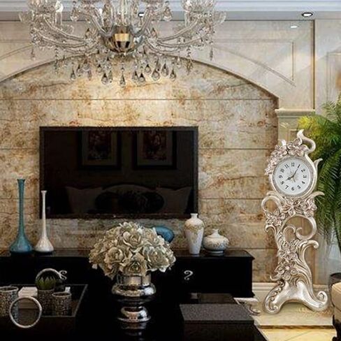 Grandfather Clocks Floor Clock American-Style Living Room Mute Creative Orchid Big Villa Decoration Hall Standing in Saudi Arabia