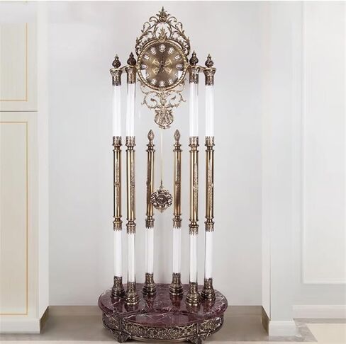Grandfather Clocks Clock Ornament Crystal Floor Hourly Vertical Pendulum Light Luxury Table Personality in Kuwait