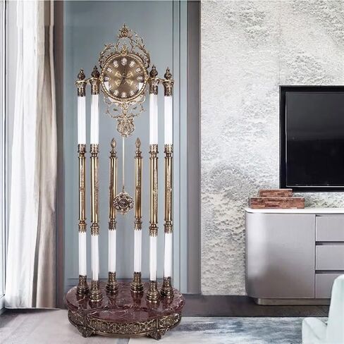 Grandfather Clocks Clock Ornament Crystal Floor Hourly Vertical Pendulum Light Luxury Table Personality in Kuwait