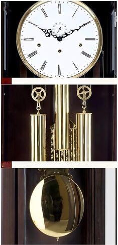 Grandfather Clocks Wood Grandfather Clock Floor Mechanical Chimes Decorative for Living Room in Kuwait
