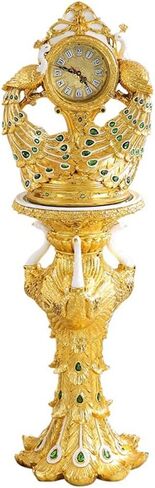 Grandfather Clocks Floor Clock Living Room Modern Peacock Vertical Villa Decoration Hall Retro Mute Luxury Ornaments in Saudi Arabia