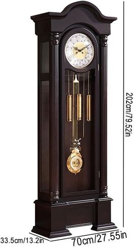 Grandfather Clocks Wooden Mantel Clock Vintage Unique Silent Imitation Mechanical Gear Home Decor Bedroom Ornaments in Saudi Arabia