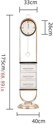 Grandfather Clocks Floor Clock with Three Drawers Modern American Mute Retro Vertical Bell Wine Rack Standing Grandfather in Saudi Arabia