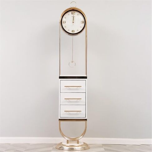 Grandfather Clocks Floor Clock with Three Drawers Modern American Mute Retro Vertical Bell Wine Rack Standing Grandfather in Saudi Arabia