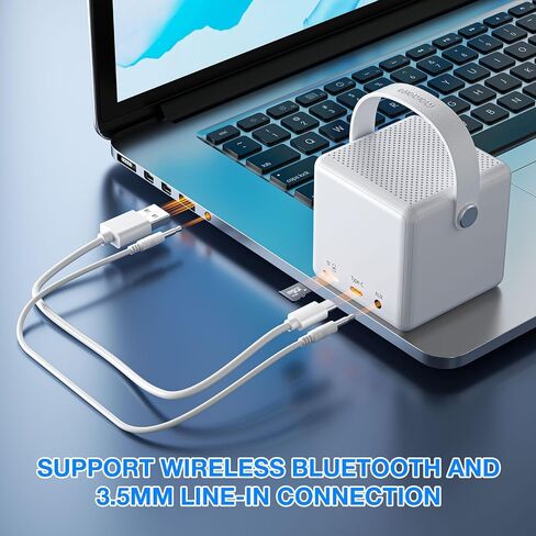 Small Portable Bluetooth Speaker, Crystal Clear Sound with LED Time Display, Built-in Mic, Support TWS Pairing and TF Card Slot for Home/Outdoor(Black) in Kuwait
