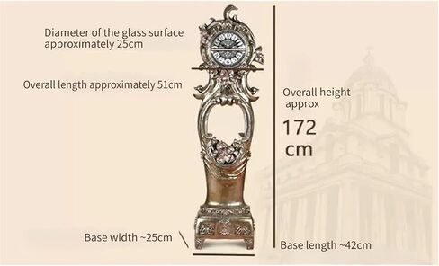 Grandfather Clocks Vintage Floor Clock Quartz Silent European Style Decorative for Office in Saudi Arabia