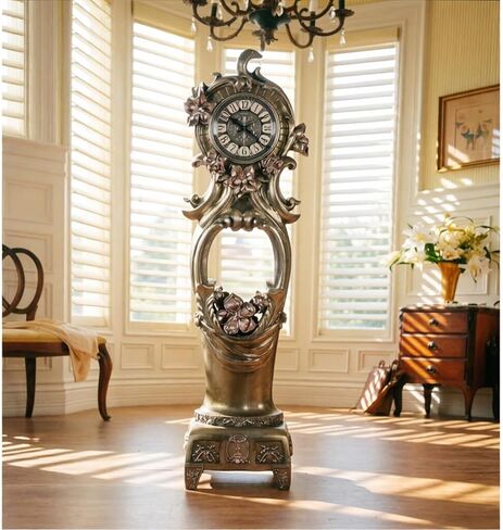 Grandfather Clocks Vintage Floor Clock Quartz Silent European Style Decorative for Office in Saudi Arabia