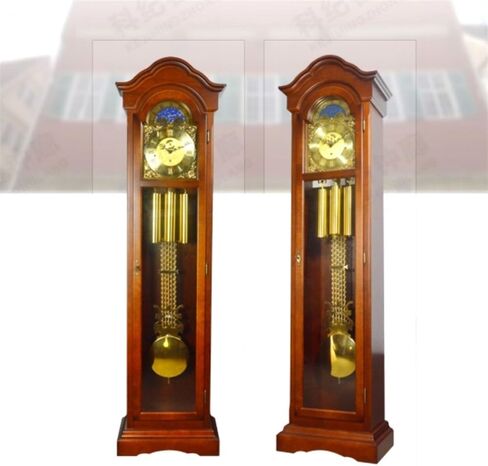 Grandfather Clocks Golden Clock, Retro Vintage Non-Ticking Alarm Battery Operated Silent Quartz Movement HD Glass for Bedroom Living Room Indoor Decoration in Kuwait