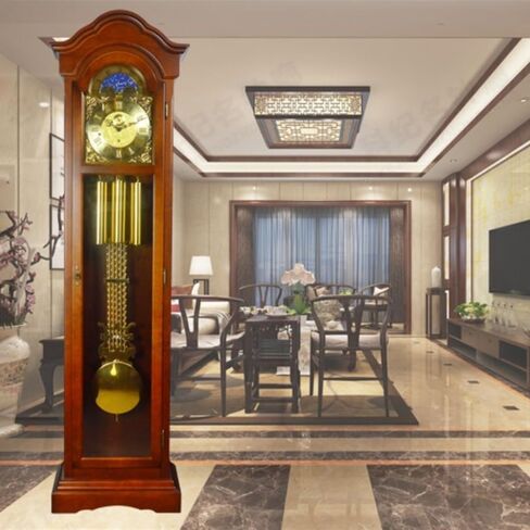 Grandfather Clocks Golden Clock, Retro Vintage Non-Ticking Alarm Battery Operated Silent Quartz Movement HD Glass for Bedroom Living Room Indoor Decoration in Kuwait