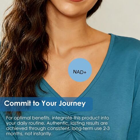 NAD+Patches, 60 Count for Women & Men, Vegan for Energy & Healthy Aging | with CoQ10 & Nicotinamide | Comfortable All-Day Wear Wellness Support (60) in Kuwait