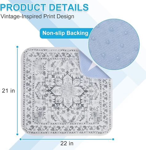 OUTCREATOR® Waterproof Chair Pads for Incontinence 21" x 22" (Pack of 4),Washable Reusable Chair Seat Protector Cover,Non-Slip Absorbent Incontinence Pad for Bed,Car,Wheelchair,Adults,Kids,Pets,Grey in Saudi Arabia