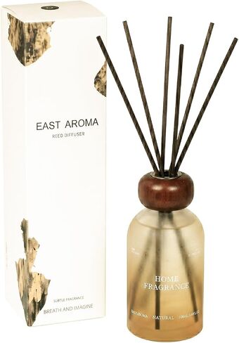 Reed Diffuser Set for Home 8.45 oz Scented Oil Diffuser with 6 Fiber Sticks, Smell Good Long Lasting Fragrance for Bathroom, Living Room, Office and Aromatherapy Gift (Cinnamon) in Kuwait