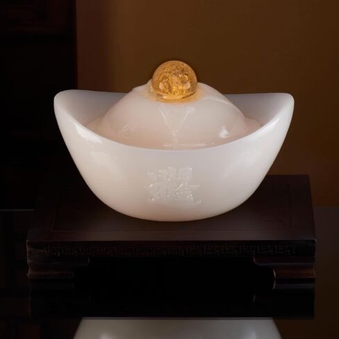 Tabletop Water Fountain - Desktop Humidifier Indoor Waterfall Fountain Home Decoration for Office, Living Room, or Bedroom in Saudi Arabia