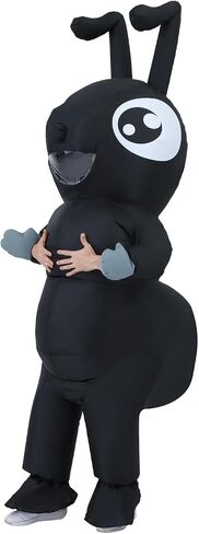 Inflatable Ant Costume for Adults | Funny Giant Black Insect Blow Up Jumpsuit | Unisex Full Body Bug Outfit for Halloween, Cosplay, Festival, Stag Night & Theme Parties in Saudi Arabia
