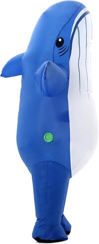 Blow Up Blue Whale Inflatable Costume For Adults Whale Costume for Halloween Party in Saudi Arabia