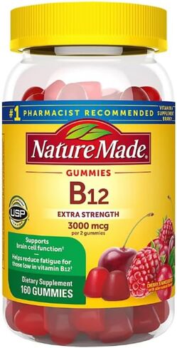 Nature Made B12 Gummies Extra Strength 3000 MCG PER 2 Gummies (160 CT) in Saudi Arabia