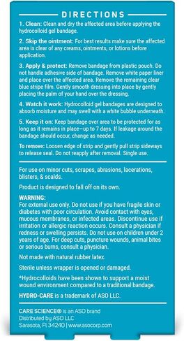 Care Science Hydrocolloid Gel Bandages, Fingers & Toes, Assorted Sizes, 16 ct | Waterproof Barrier for Wound Care or Blisters in Saudi Arabia