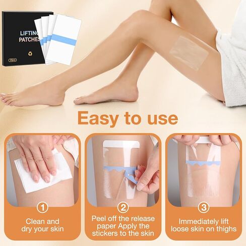 2026 Thigh Lift Tape for Loose Skin, Waterproof Invisible Firming Patches for Legs, Reducing Thigh Friction, Lift and Patches Legs for Sagging Skin, Stomach, Arms, Body Tape for Women (20pc) in Saudi Arabia