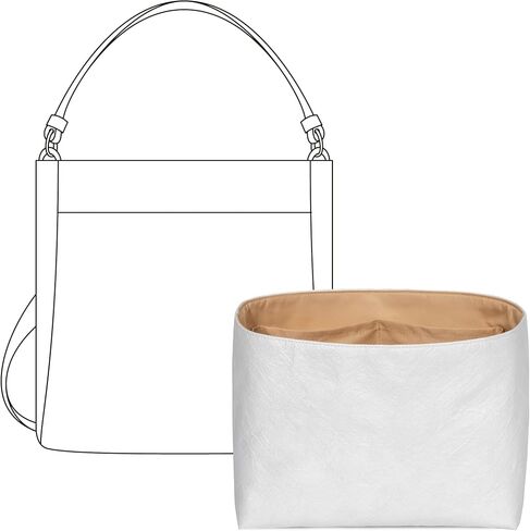 Purse Organizer Insert for TORY BURCH Mcgraw Bucket S Handbag,Custom Fit Inside Premium Vanile Lightweight Water Resistant Tote Bag Insert in Saudi Arabia