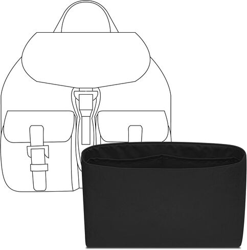 Bag Organizer Insert for PRADA Nylon Backpack Handbag,Custom Fit Inside Premium Matte Black Lightweight WaterResistant Purse Insert with Cup Holder Accessories in Saudi Arabia