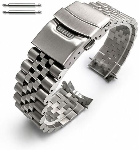 Metal Replacement Watch Band Fits Citizen Watch Models S081165 AT8020-11L AT8020-03L AT8020-54L 23mm Curved End Stainless Steel Metal Bracelet with Double Locking Clasp. in Saudi Arabia