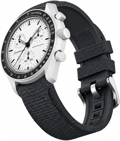 Premium FKM Rubber Watch Strap 20mm 21mm 22mm,Curved End Fluororubber Watch Band,Waterproof Anti-Dust Seamless Fit for Men Women Divers Watches in Kuwait