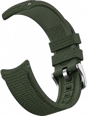 Premium FKM Rubber Watch Strap 20mm 21mm 22mm,Curved End Fluororubber Watch Band,Waterproof Anti-Dust Seamless Fit for Men Women Divers Watches in Saudi Arabia