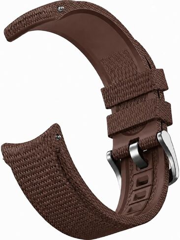 Premium FKM Rubber Watch Strap 20mm 21mm 22mm,Curved End Fluororubber Watch Band,Waterproof Anti-Dust Seamless Fit for Men Women Divers Watches in Kuwait