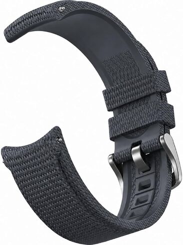 Premium FKM Rubber Watch Strap 20mm 21mm 22mm,Curved End Fluororubber Watch Band,Waterproof Anti-Dust Seamless Fit for Men Women Divers Watches in Kuwait