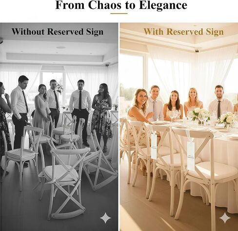 12 Pack Wedding Reserved Signs for Church Pews with Ribbons for Chairs, 800gsm Thick Hand-Embossed Rose Cardstock, Elegant Decor for VIP Guests, Family & Table Settings at Outdoor Garden Ceremony in Saudi Arabia
