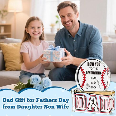 Dad Gifts for Fathers Day from Daughter Son Wife, Father's Day Birthday Gifts for Step Bonus Dad Father in Law Men, Best Dad Ever Present From Daughter Son, Acrylic Desk Sign Home Office Desk Decor in Saudi Arabia