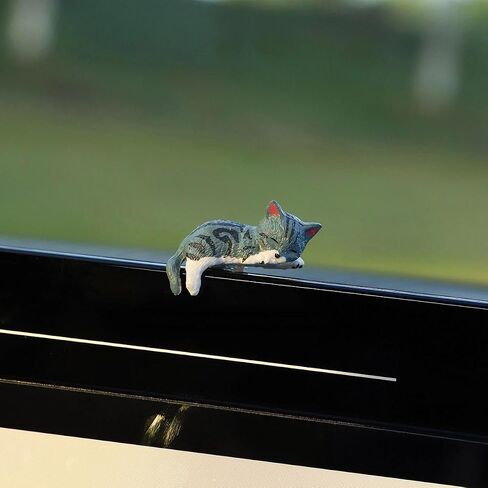5Pcs Mini Cute Cat Ornament Resin Decoration Cartoon Simulation Animal Car Central Control Screen Home DIY Decoration Ornament in Kuwait