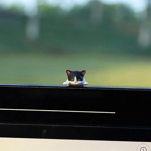 5Pcs Mini Cute Cat Ornament Resin Decoration Cartoon Simulation Animal Car Central Control Screen Home DIY Decoration Ornament in Kuwait