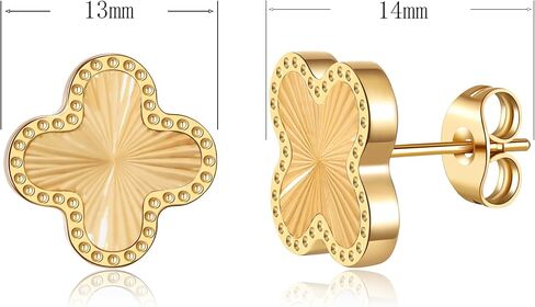 AIPPK 18K Gold Plated Clover Earrings for Women Four Leaf Stud Earrings Lucky Dangle Earrings Fashion Simple Jewelry Gifts for Women in Kuwait