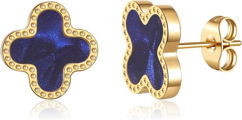 AIPPK 18K Gold Plated Clover Earrings for Women Four Leaf Stud Earrings Lucky Dangle Earrings Fashion Simple Jewelry Gifts for Women in Kuwait
