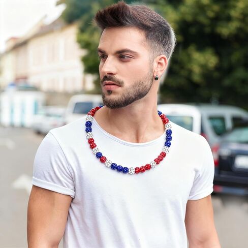 4Pcs Baseball Rhinestone Jewelry Set – 3 Necklaces (16", 18", 20") + 1 Bracelet (8") – Sparkling Bling Ice Bead Chain – Fashion Sports Accessories for Men & Women – Gift Set for Baseball Fans in Saudi Arabia