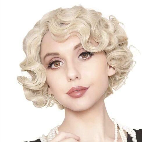 Tseses Brown Curly Wig for Women Shoulder Length 70s 80s Wigs With Bangs Cosplay Halloween Party Hair Wigs in Saudi Arabia